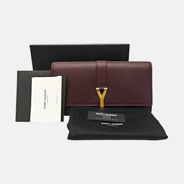 CHYC Y LIGNE Calfskin Red Wallet