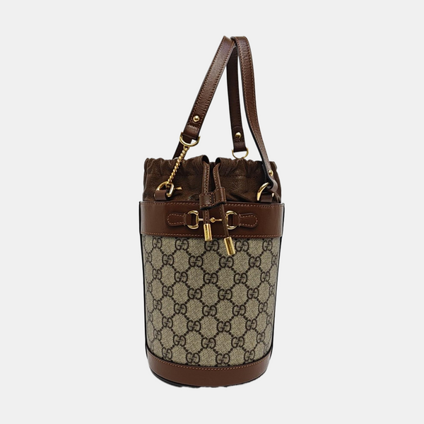 Horsebit 1955 Small Coated Canvas Beige