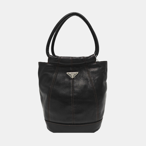 Calfskin Bucket Bag Black