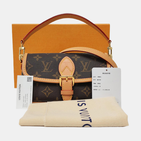 DIANE Nano Monogram Coated Canvas Brown
