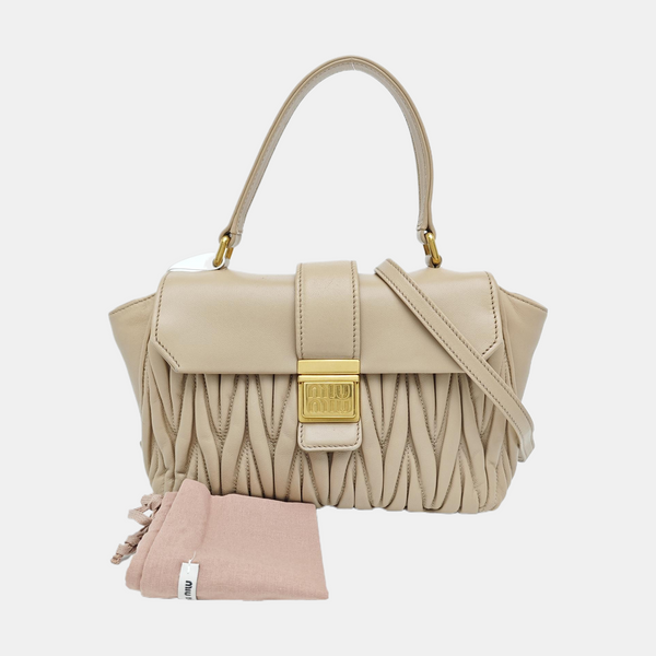 Matelassé Quilted Lambskin Beige