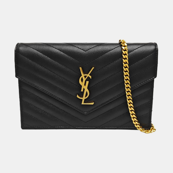 MONOGRAM WOC Chevron Calfskin Black