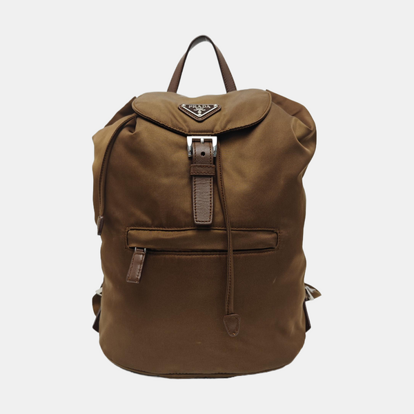 Nylon Backpack Brown