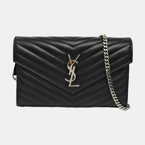 MONOGRAM Medium Chevron Calfskin Black
