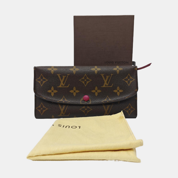EMILIE Monogram Coated Canvas Brown Wallet