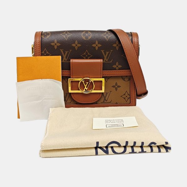 DAUPHINE Mini Monogram Coated Canvas Brown