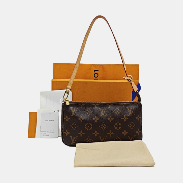 ACCESSOIRES GM Monogram Coated Canvas Brown