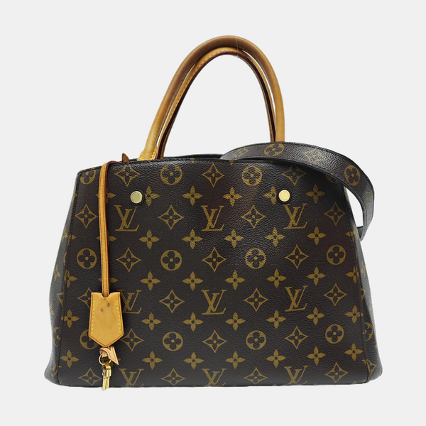 MONTAIGNE Monogram Coated Canvas Brown