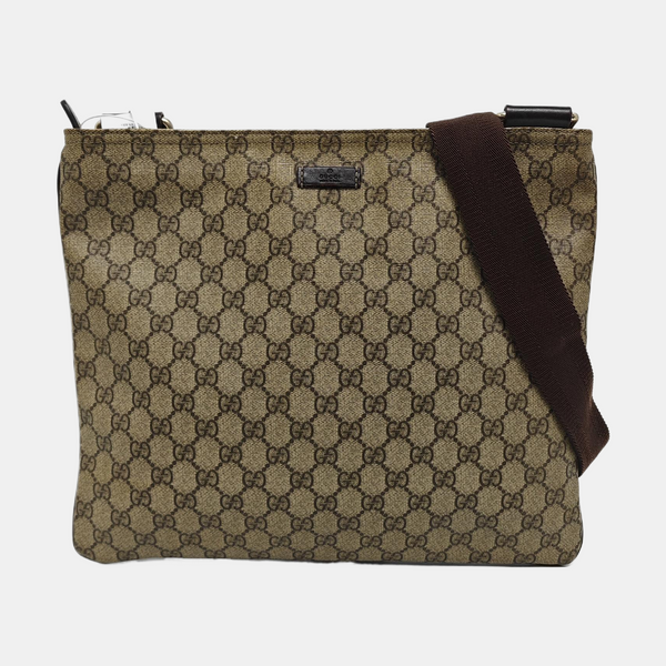 Monogram Coated Canvas Shoulder Bag Black