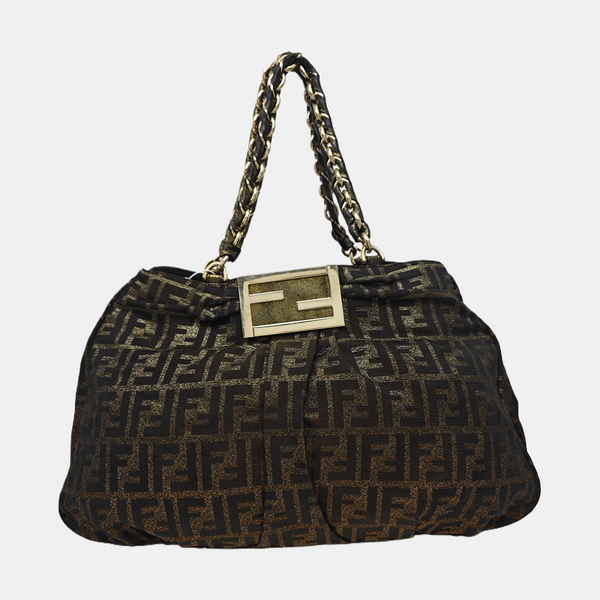 Coated Canvas Top Handle Bag Multicolor