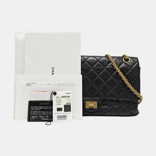 2.55 227 (jumbo) Quilted Calfskin Black