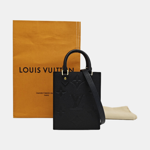 SAC PLAT Mini Calfskin Black