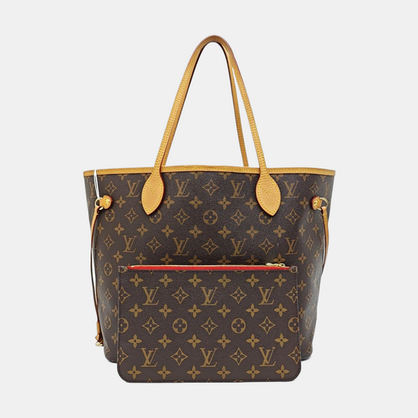 NEVERFULL MM Monogram Coated Canvas Brown