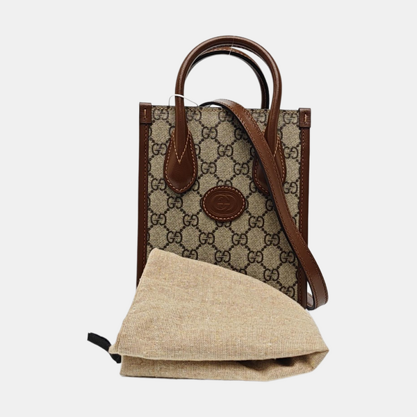 Retro Mini Monogram Coated Canvas Beige