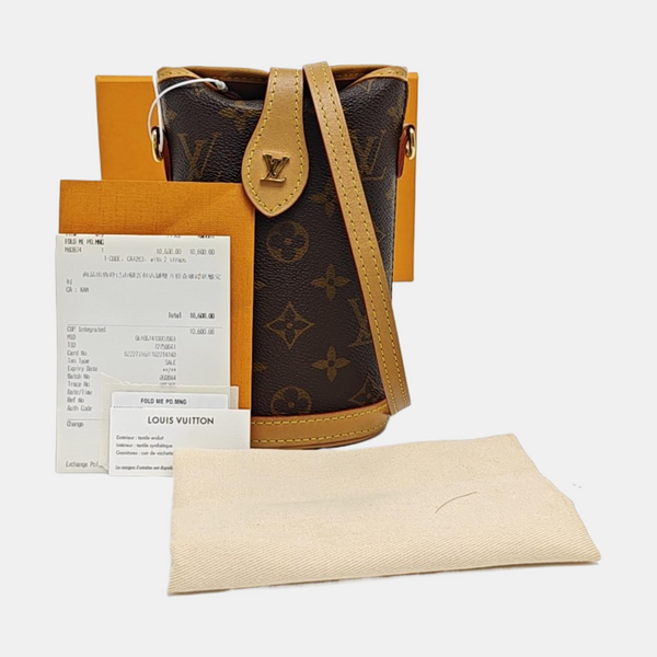 FOLD ME Monogram Coated Canvas Brown