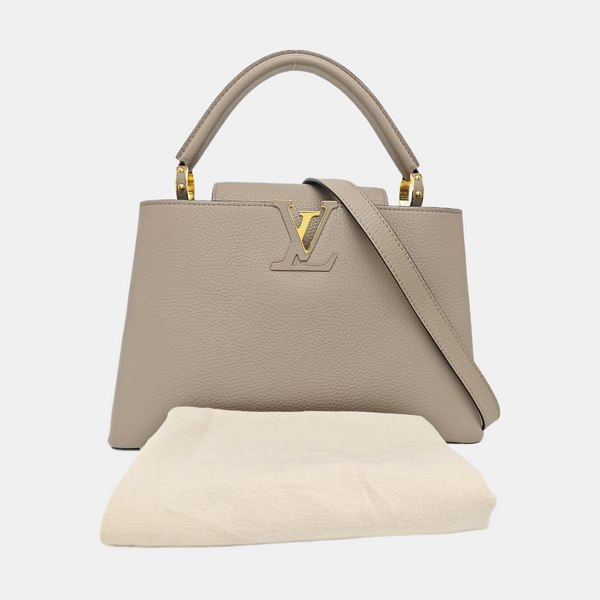 CAPUCINES MM Calfskin Gray