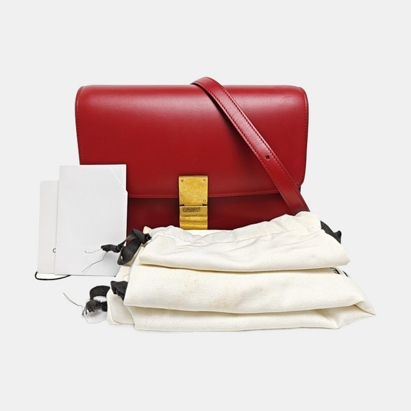 CLASSIC BOX Medium Calfskin Red