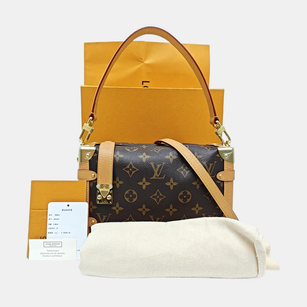 SIDE TRUNK MM Monogram Coated Canvas Brown