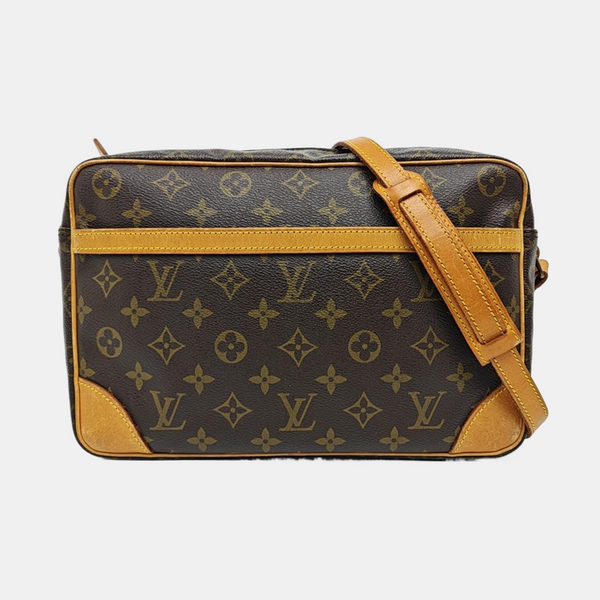 VINTAGE TROCADERO 30 Monogram Coated Canvas Brown