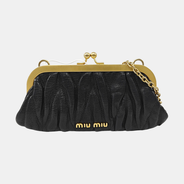 Quilted Calfskin Shoulder Bag Black