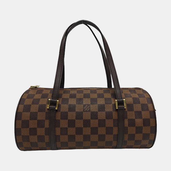 PAPILLON 30 Damier Ebene Coated Canvas Brown