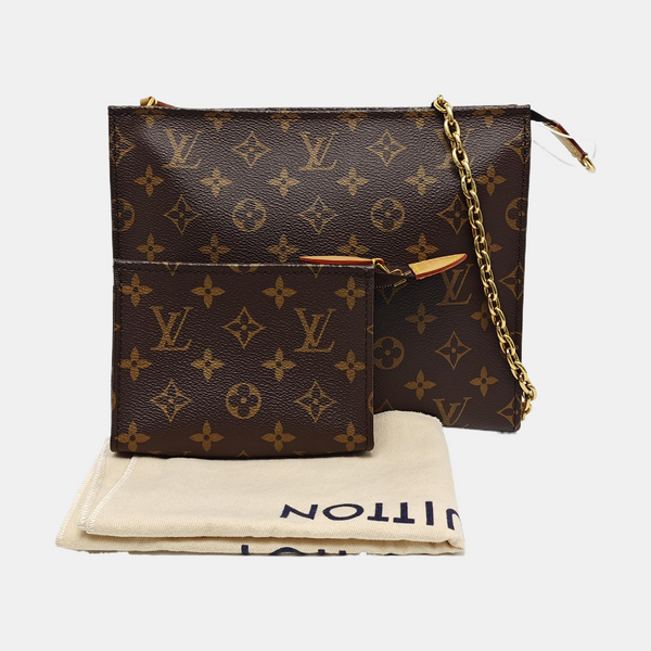 TOILET POCKET 26 Monogram Coated Canvas Brown