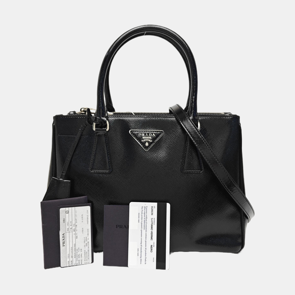 Galleria Medium Saffiano Calfskin Black