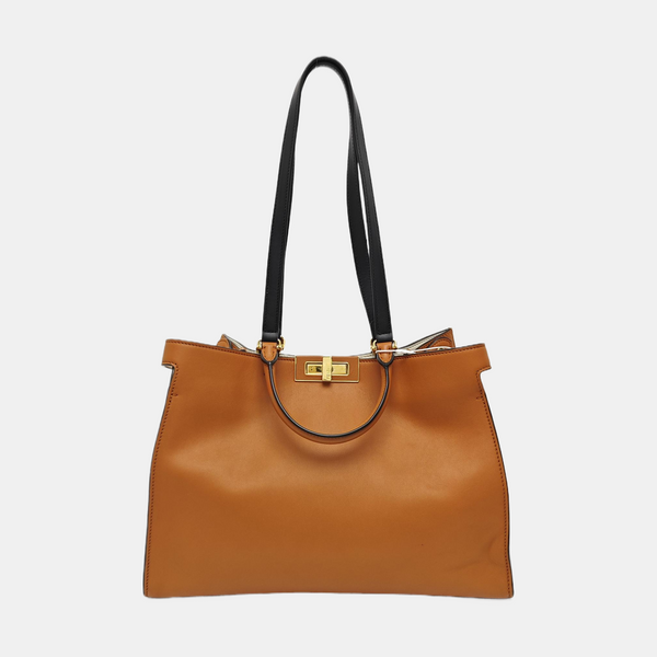 Peekaboo Large Calfskin Brown