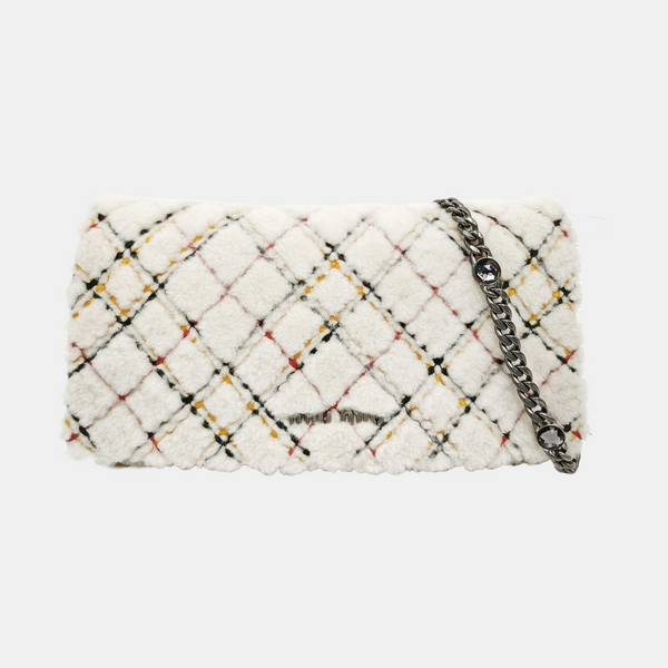 Fabric Shoulder Bag White