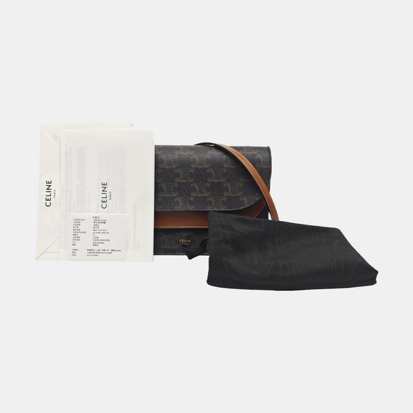 TRIOMPHE CANVAS Small Coated Canvas Brown