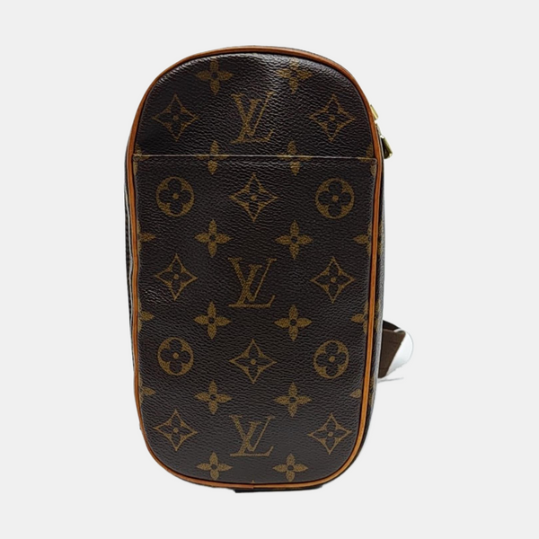 GANGE Monogram Coated Canvas Brown