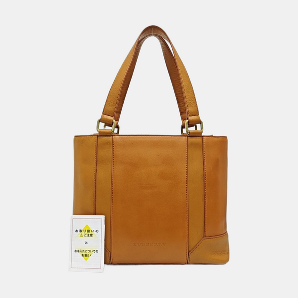 Calfskin Top Handle Bag Brown