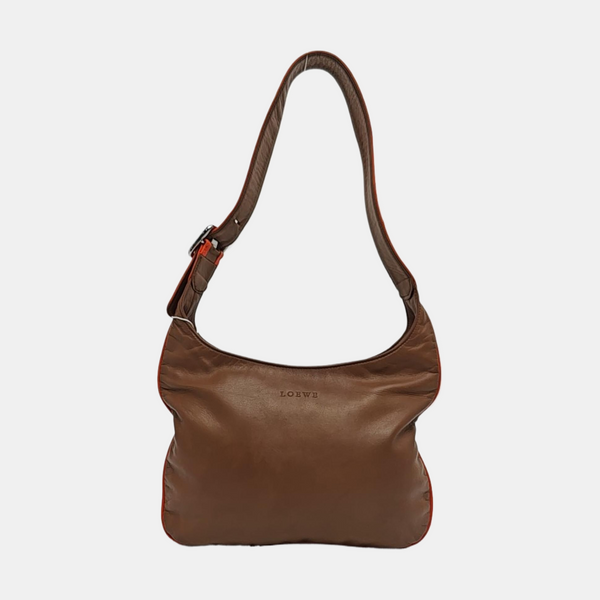 Calfskin Shoulder Bag Brown