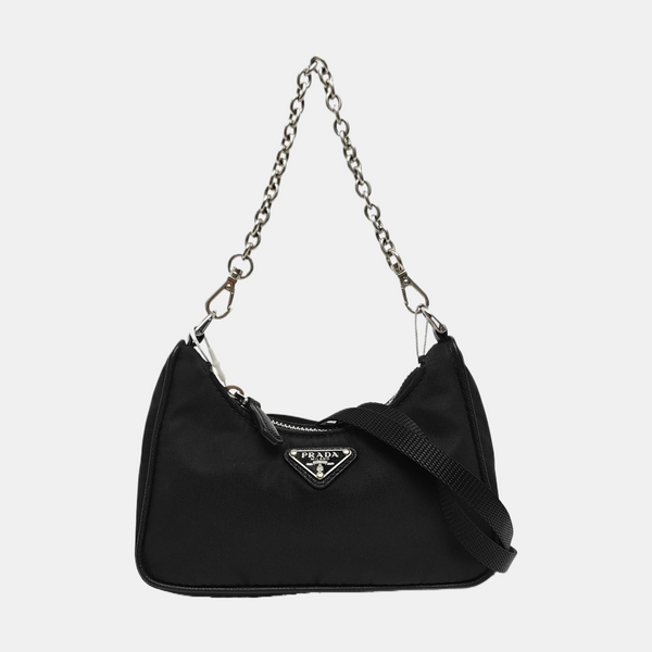 Authenticated pre-owned Re-Edition2005 Nylon Black - Shoulder Bag at Looply