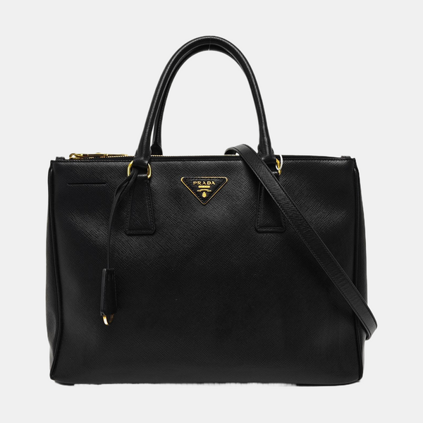 Galleria Medium Saffiano Calfskin Black