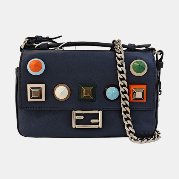 Calfskin Shoulder Bag Blue
