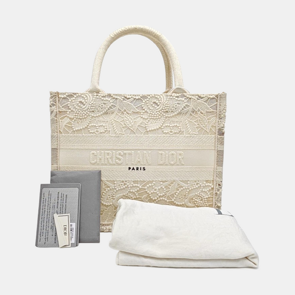 Book Tote Small Canvas White
