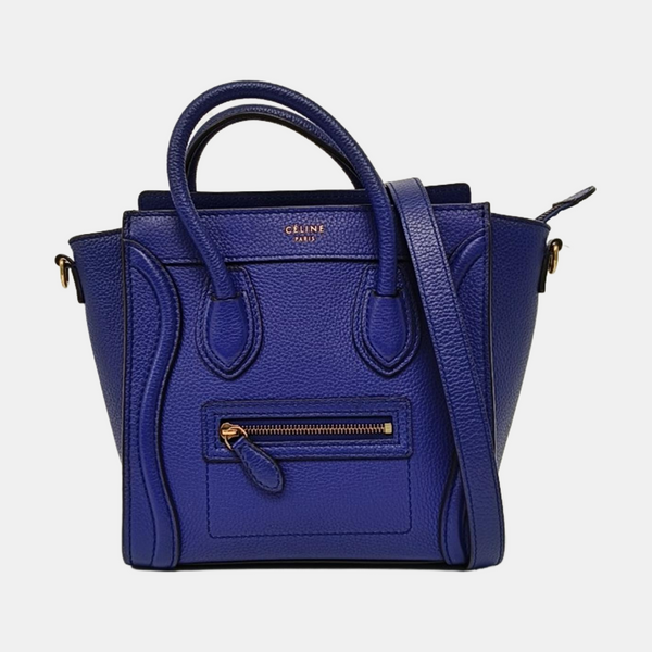 Authenticated pre-owned LUGGAGE Nano Calfskin Blue - Tote Bag at Looply