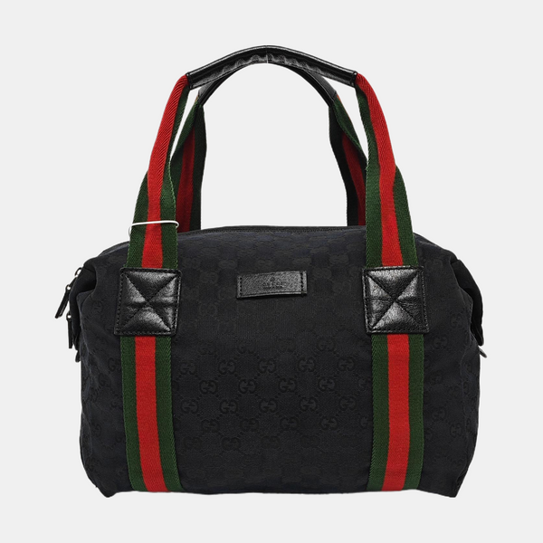 Monogram Canvas Top Handle Bag Black