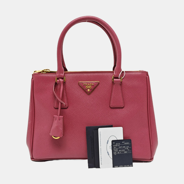 Galleria Medium Saffiano Calfskin Red