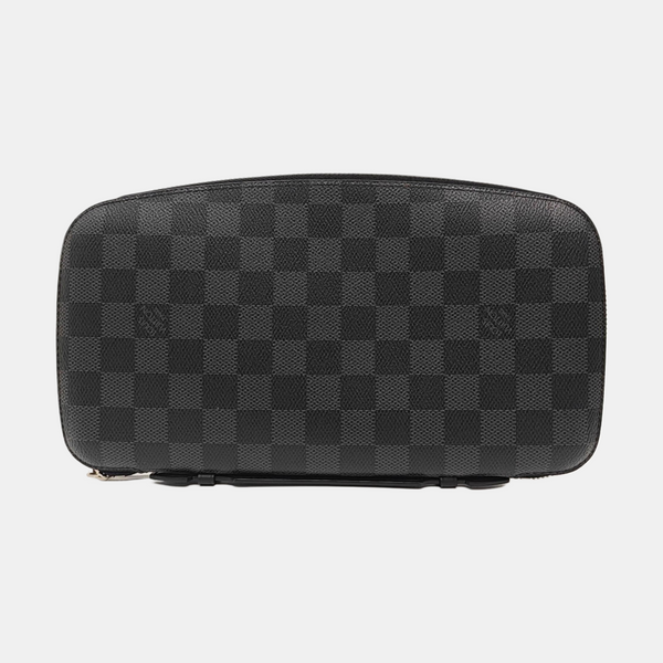 Damier Graphite Coated Canvas Clutch Gray