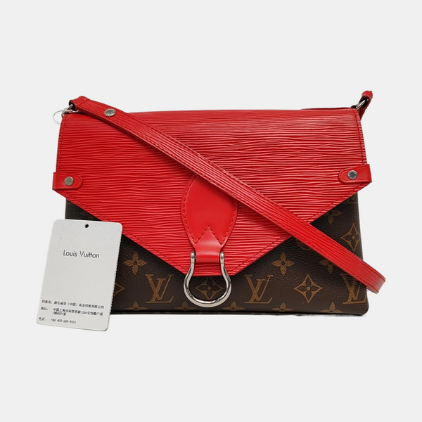 SAINT MICHEL Monogram Coated Canvas Brown