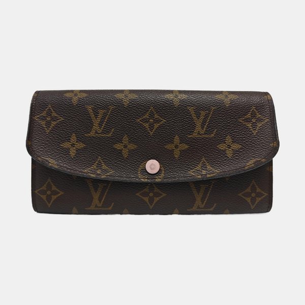EMILIE Monogram Coated Canvas Brown Wallet