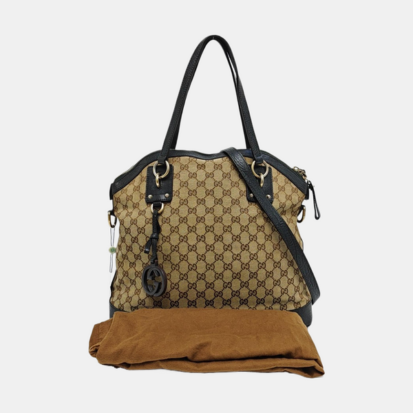 Monogram Canvas Tote Bag Beige