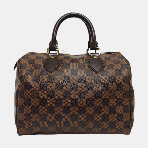 SPEEDY 25 Damier Ebene Coated Canvas Brown