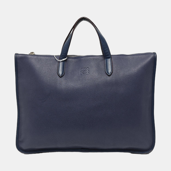 Calfskin Top Handle Bag Blue