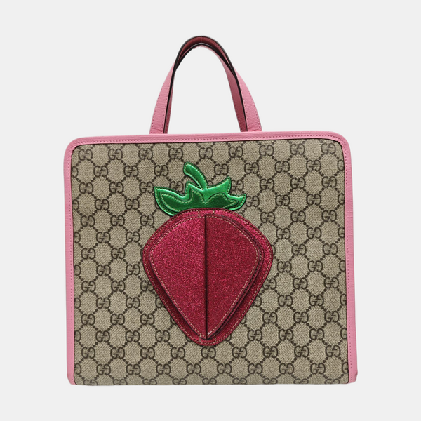 Children’s GG Bucket Monogram Coated Canvas Beige