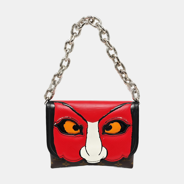 Monogram Coated Canvas Top Handle Bag Red