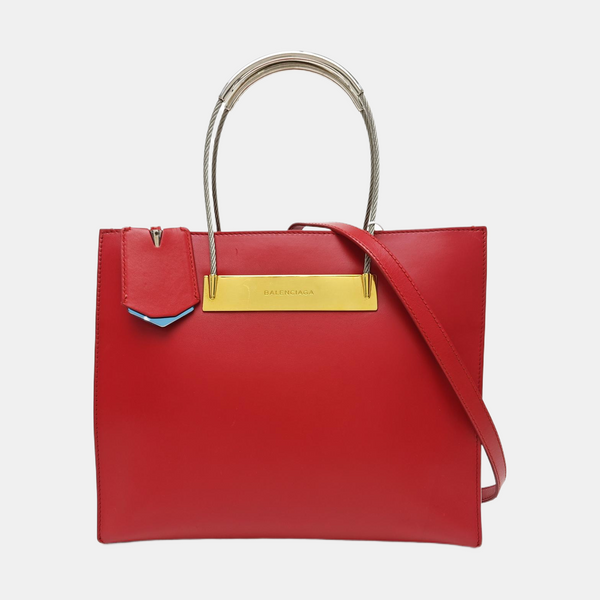 Calfskin Tote Bag Red