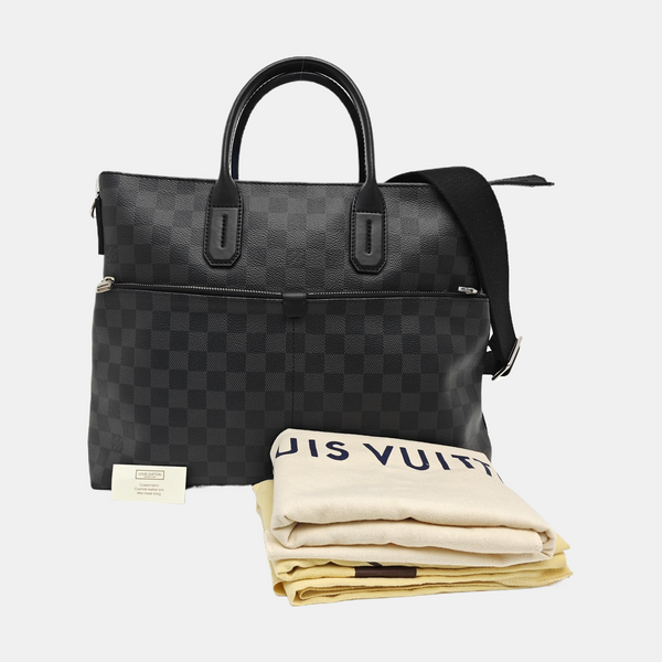 7 DAYS A WEEK Damier Graphite Coated Canvas Gray
